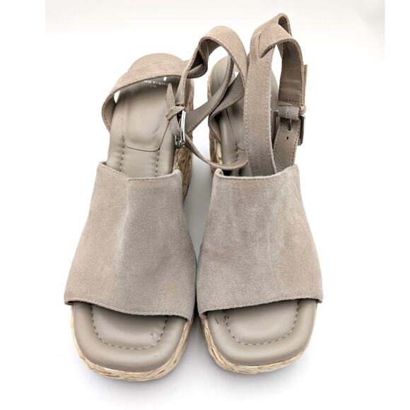 Marc Fisher LTD Nelly Wedge Espadrilles Sandal Women's Gray Size US11M EU41.5 - Picture 3 of 10
